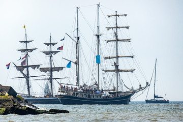 Sail out of the tallship Thalassa during Sail on Scheveningen