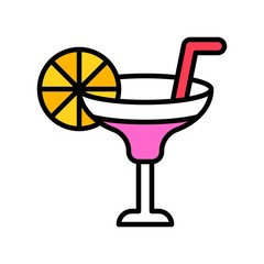 Summer drinks vector, Summer party related filled icon