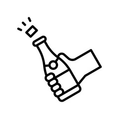 Party drinks vector, Summer party related line icon