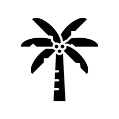 Palm tree vector, Summer party related solid icon