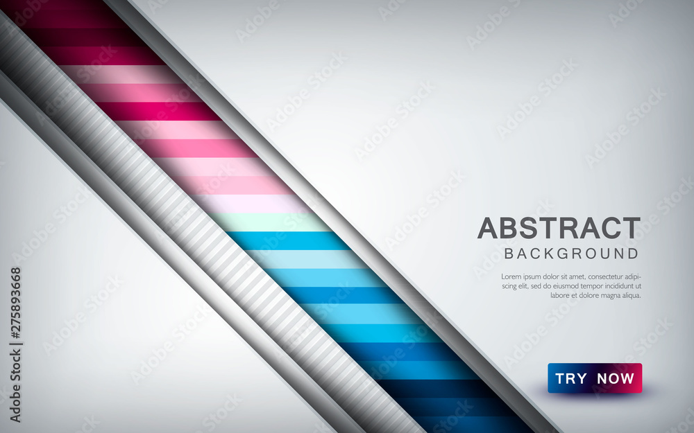 Poster abstract colored background with white overlap layer and texture shape decoration. pink and blue pal