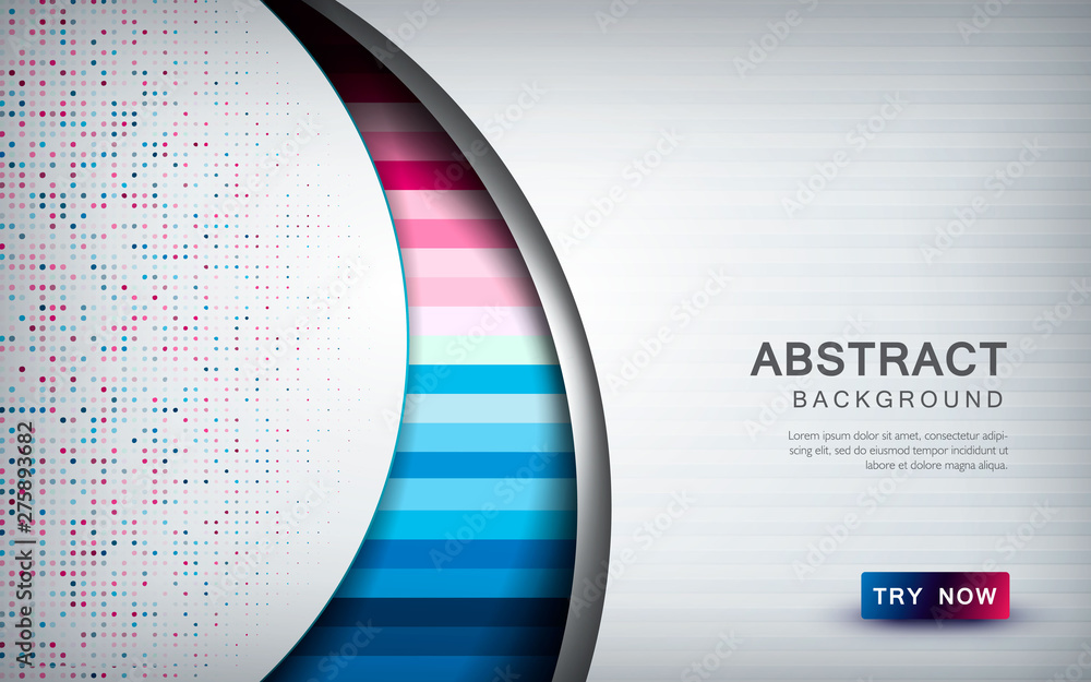Poster abstract colored background with white overlap layer and texture shape decoration. pink and blue pal