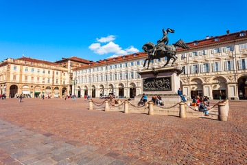 Fototapeta na wymiar Piazza San Carlo Square, Turin