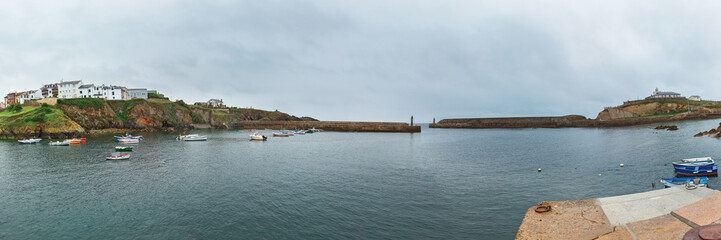 Cove with boats in the Bay of Biscay