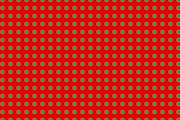 Vector Christmas background. Red and green polka dot pattern.