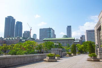 Obraz premium 大阪のビジネス街