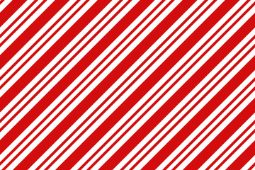 Naklejka premium Vector Christmas background. Red and white diagonal stripes pattern.