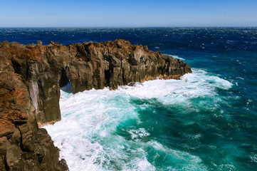 Deep and deep blue sea. Izu region of Japan