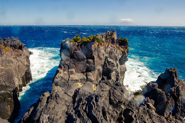 Deep and deep blue sea. Izu region of Japan