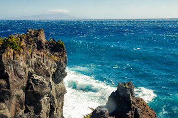 Deep and deep blue sea. Izu region of Japan