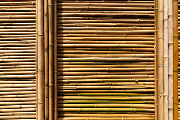 Bamboo twig wall as abstract background