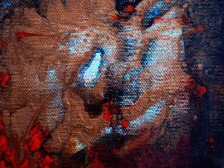 hand draw colorful oil paint abstract background.
