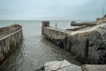 Entrance to an underground military port (Zhaishan Tunnel) on Kinmen Island, Taiwan (ROC)