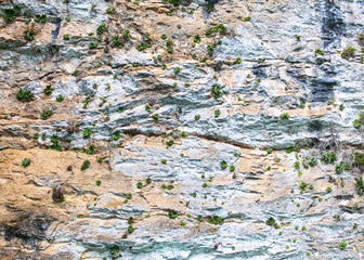 Rock formation in the mountains as a background