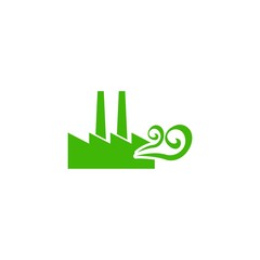 Eco factory logo icon sign