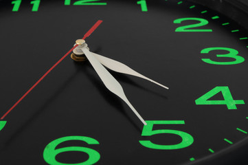 Black clock background