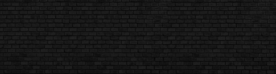 panorana black and White Structural Brick Wall. Panoramic Solid Surface. stone background.