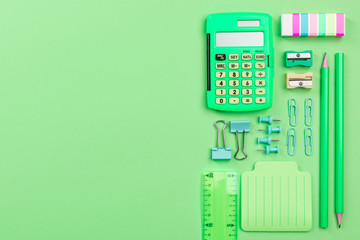 Back To School Conceptual Background, Creative Flat Lay, Pastel Colors