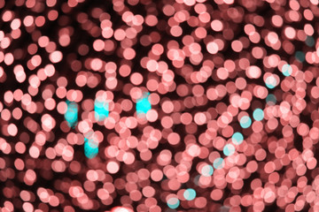 rose color abstract of blur and bokeh colorful light interior and night garden