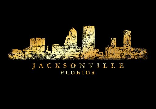 Jacksonville Skyline (Vintage Gold)