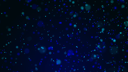 Dust particles. Abstract futuristic background of dots. Cosmic illustration. 3d rendering.