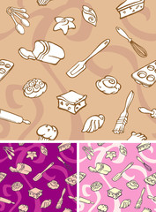 Bakeshop Goodies Seamless Background