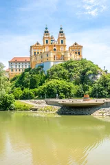 Foto op Plexiglas View at the Benedictin Abbey with Danube river in Melk - Austria © milosk50