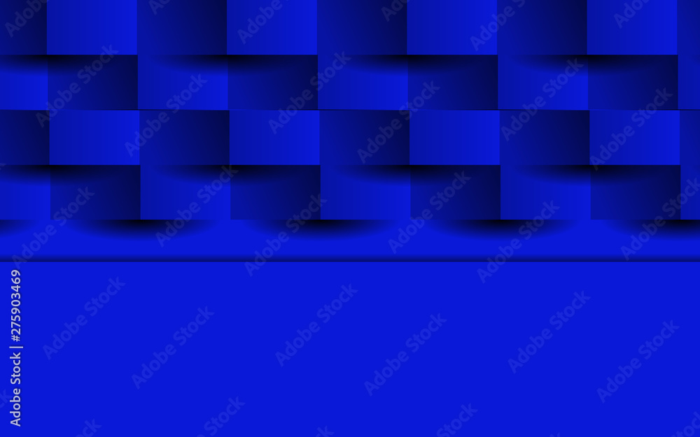Aufkleber modern abstract background with 3d blue paper art style square texture. vector design template for u