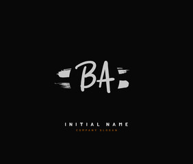 B A BA Beauty vector initial logo, handwriting logo of initial signature, wedding, fashion, jewerly, boutique, floral and botanical with creative template for any company or business.