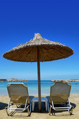 Zwei Plätze an der Sonne im Hochformat