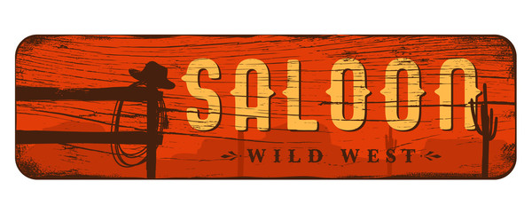 Wild-West-Landschaftshintergrund, Cowboy-Banner, Vektorillustration © rexandpan