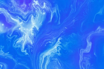 Crédence de cuisine en verre imprimé Cristaux Abstract fantasy blue background of a mix color paints