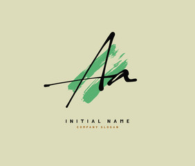 A AA Beauty vector initial logo, handwriting logo of initial signature, wedding, fashion, jewerly, boutique, floral and botanical with creative template for any company or business.