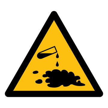 Beware Chemical Spill Symbol Sign Isolate On White Background,Vector Illustration EPS.10