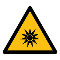Beware Optical Radiation Symbol Isolate On White Background,Vector Illustration EPS.10