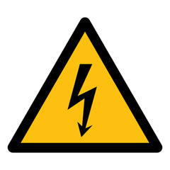 Danger High Voltage Symbol Sign Isolate On White Background,Vector Illustration EPS.10