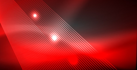 Neon glowing lines, magic energy space light concept, abstract background wallpaper design