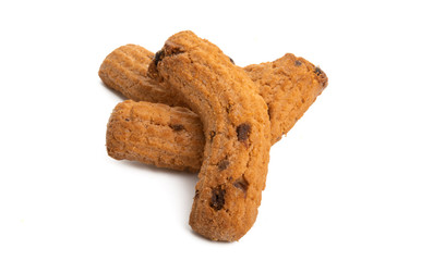 chocolate chip cookies isolated