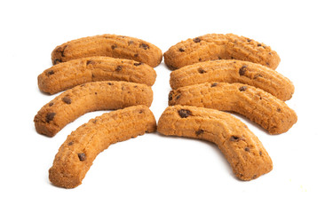 chocolate chip cookies isolated