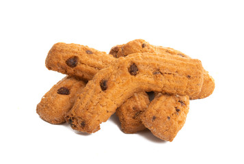 chocolate chip cookies isolated