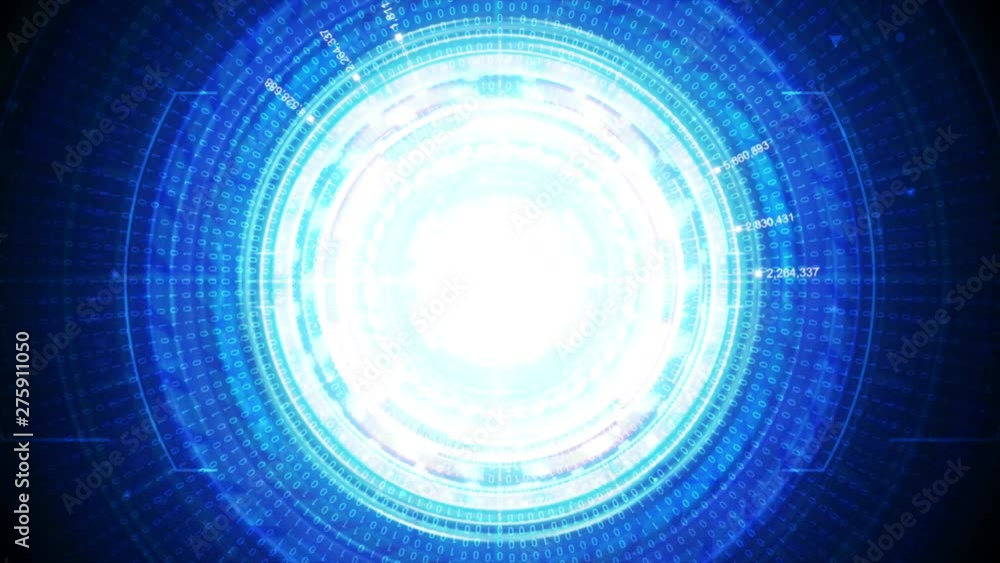 Poster circle hud head up display interface element for futuristic cyber technology concept with dark and g