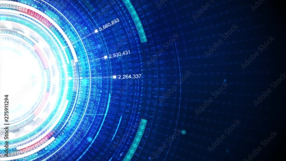Poster circle hud head up display interface element for futuristic cyber technology concept with dark and g