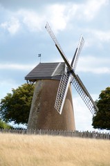 The Bembridge windmill, Isle of Wight is the only windmill left on the island