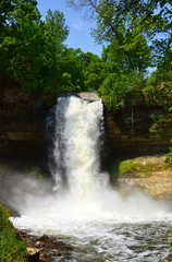Minnehaha falls in Minnesota, USA
