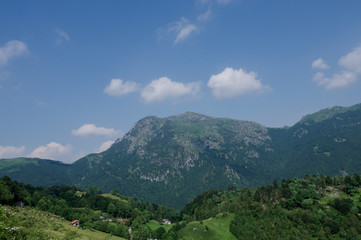 Fototapeta na wymiar Panorama in Val Taleggio Alpi Orobie Italia