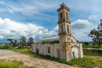 Fototapeta na wymiar Abandoned church in Northern Cyprus
