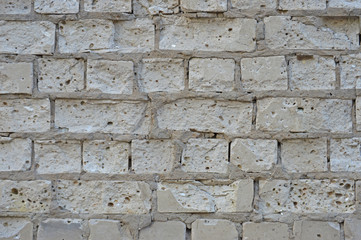 Brick old wall texture on the street