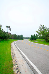 Roads and street lamp