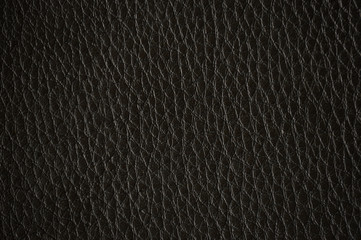 Texture of a black leather bag