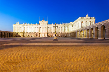 Obraz premium The Royal Palace of Madrid in Madrid city, Spain